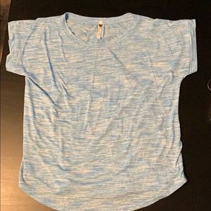 Poof! Boutique shirt! Cute Heathered blue shirt